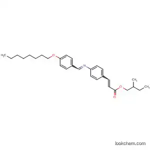 Molecular Structure of 70384-48-4 (2-Propenoic acid, 3-[4-[[[4-(octyloxy)phenyl]methylene]amino]phenyl]-,
2-methylbutyl ester)