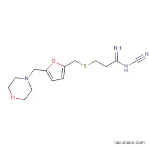 Molecular Structure of 76661-72-8 (Propanimidamide,
N-cyano-3-[[[5-(4-morpholinylmethyl)-2-furanyl]methyl]thio]-)