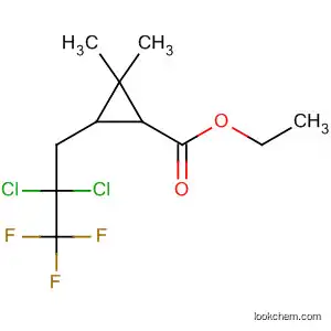 Molecular Structure of 77706-46-8 (Cyclopropanecarboxylic acid,
3-(2,2-dichloro-3,3,3-trifluoropropyl)-2,2-dimethyl-, ethyl ester, cis-)