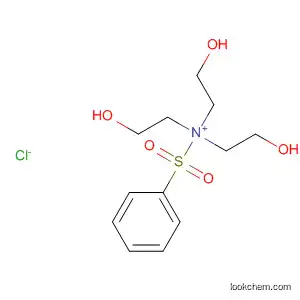 Molecular Structure of 77890-76-7 (Ethanaminium, 2-hydroxy-N,N-bis(2-hydroxyethyl)-N-(phenylsulfonyl)-,
chloride)