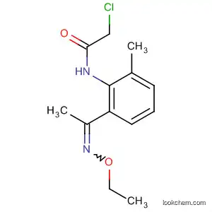 Molecular Structure of 78207-94-0 (Acetamide, 2-chloro-N-[2-[1-(ethoxyimino)ethyl]-6-methylphenyl]-)