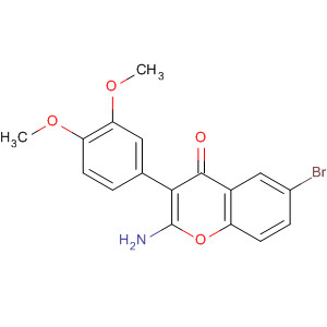 4H-1-Benzopyran-4-one, 2-amino-6-bromo-3-(3,4-dimethoxyphenyl)-