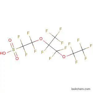 Molecular Structure of 80043-98-7 (Ethanesulfonic acid,
2-[1-[difluoro(pentafluoroethoxy)methyl]-1,2,2,2-tetrafluoroethoxy]-1,1,2,
2-tetrafluoro-)