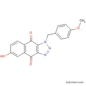 Molecular Structure of 80841-86-7 (1H-Naphtho[2,3-d]triazole-4,9-dione,
6-hydroxy-1-[(4-methoxyphenyl)methyl]-)