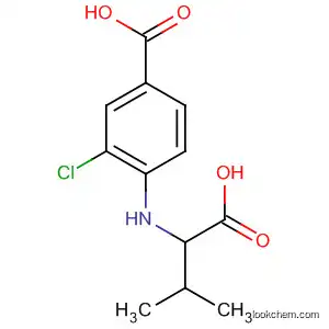 Molecular Structure of 85236-41-5 (Benzoic acid, 4-[(1-carboxy-2-methylpropyl)amino]-3-chloro-)