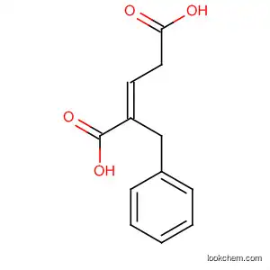 Molecular Structure of 85533-88-6 (2-Pentenedioic acid, 2-(phenylmethyl)-, (E)-)