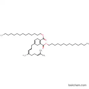 Molecular Structure of 85544-88-3 (1,4-Cyclohexadiene-1,2-dicarboxylic acid,
4-(4,8-dimethyl-3,7-nonadienyl)-, ditetradecyl ester, (E)-)