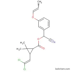 Molecular Structure of 87649-92-1 (Cyclopropanecarboxylic acid, 3-(2,2-dichloroethenyl)-2,2-dimethyl-,
cyano[3-(1-propenyloxy)phenyl]methyl ester)