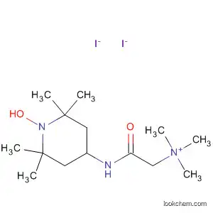 Molecular Structure of 89637-61-6 (1-Piperidinyloxy,
2,2,6,6-tetramethyl-4-[[(trimethylammonio)acetyl]amino]-, iodide)