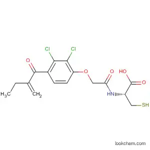 Molecular Structure of 89780-70-1 (L-Cysteine, N-[[2,3-dichloro-4-(2-methylene-1-oxobutyl)phenoxy]acetyl]-)