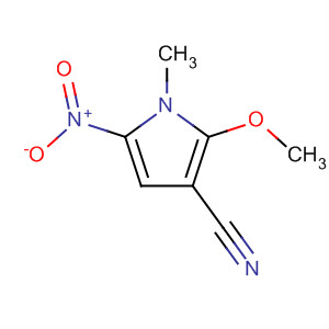 Molecular Structure of 89998-67-4 (1H-Pyrrole-3-carbonitrile, 2-methoxy-1-methyl-5-nitro-)