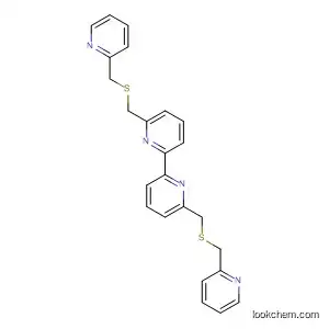 Molecular Structure of 90719-71-4 (2,2'-Bipyridine, 6,6'-bis[[(2-pyridinylmethyl)thio]methyl]-)