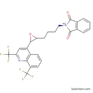 Molecular Structure of 90902-86-6 (1H-Isoindole-1,3(2H)-dione,
2-[4-[3-[2,8-bis(trifluoromethyl)-4-quinolinyl]oxiranyl]butyl]-, trans-)