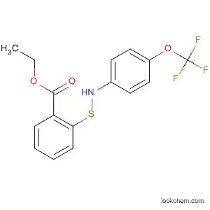 Molecular Structure of 91162-75-3 (Benzoic acid, 2-[[[4-(trifluoromethoxy)phenyl]amino]thio]-, ethyl ester)
