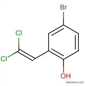 Molecular Structure of 91703-55-8 (Phenol, 4-bromo-2-(2,2-dichloroethenyl)-)