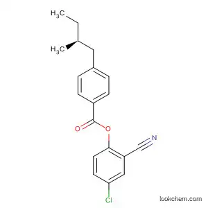 Molecular Structure of 92413-59-7 (Benzoic acid, 4-(2-methylbutyl)-, 4-chloro-2-cyanophenyl ester, (S)-)