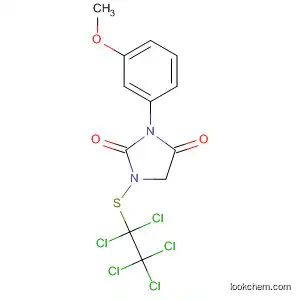 Molecular Structure of 92713-01-4 (2,4-Imidazolidinedione, 3-(3-methoxyphenyl)-1-[(pentachloroethyl)thio]-)