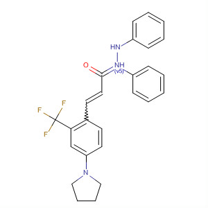 2-Propenal, 3-[4-(1-pyrrolidinyl)-2-(trifluoromethyl)phenyl]-,  diphenylhydrazone
