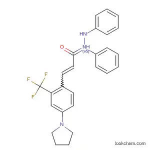 Molecular Structure of 92806-02-5 (2-Propenal, 3-[4-(1-pyrrolidinyl)-2-(trifluoromethyl)phenyl]-,
diphenylhydrazone)