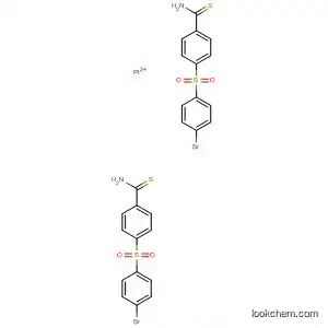 Molecular Structure of 93107-69-8 (Benzenecarbothioamide, 4-[(4-bromophenyl)sulfonyl]-, platinum(2+) salt
(2:1))