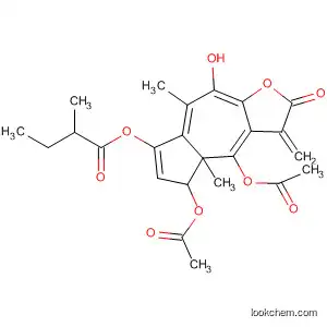 Molecular Structure of 93373-26-3 (Butanoic acid, 2-methyl-,
4,5-bis(acetyloxy)dodecahydro-9-hydroxy-4a,8-dimethyl-3-methylene-2-
oxoazuleno[6,5-b]furan-7-yl ester)