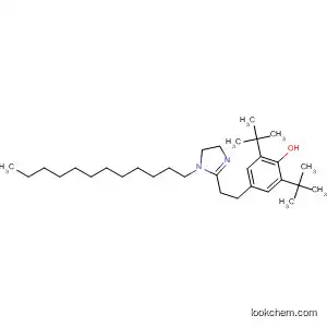 Molecular Structure of 94285-65-1 (Phenol,
2,6-bis(1,1-dimethylethyl)-4-[2-(1-dodecyl-4,5-dihydro-1H-imidazol-2-yl)
ethyl]-)