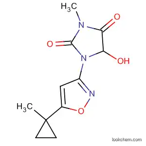 Molecular Structure of 95924-08-6 (2,4-Imidazolidinedione,
5-hydroxy-3-methyl-1-[5-(1-methylcyclopropyl)-3-isoxazolyl]-)