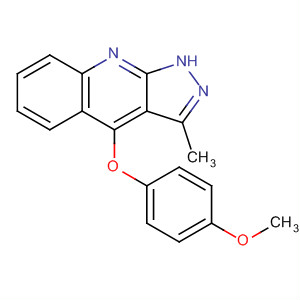 Molecular Structure of 100743-02-0 (1H-Pyrazolo[3,4-b]quinoline, 4-(4-methoxyphenoxy)-3-methyl-)