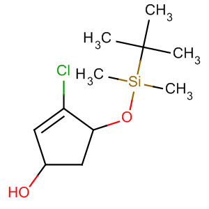 Molecular Structure of 102355-09-9 (2-Cyclopenten-1-ol, 3-chloro-4-[[(1,1-dimethylethyl)dimethylsilyl]oxy]-)