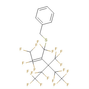 Molecular Structure of 103676-37-5 (Benzene,
[[[1,1,4,4,5,5,5-heptafluoro-3-(pentafluoroethyl)-2-(tetrafluoroethylidene)
-3-(trifluoromethyl)pentyl]thio]methyl]-)