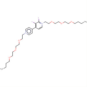 Molecular Structure of 104090-17-7 (4,4'-Bipyridinium, 1,1'-bis[2-[2-(2-butoxyethoxy)ethoxy]ethyl]-, diiodide)