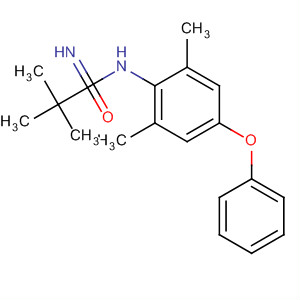 Molecular Structure of 104961-66-2 (Benzenamine,
N-[(1,1-dimethylethyl)carbonimidoyl]-2,6-dimethyl-4-phenoxy-)