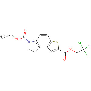 Molecular Structure of 105518-54-5 (6H-Thieno[3,2-e]indole-2,6-dicarboxylic acid, 7,8-dihydro-, 2-ethyl
6-(2,2,2-trichloroethyl) ester)