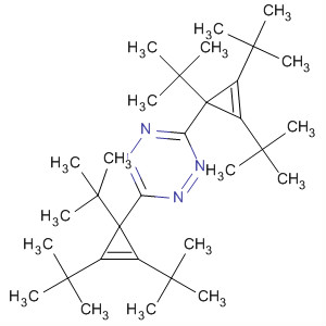 Molecular Structure of 105562-60-5 (1,2,4,5-Tetrazine,
3,6-bis[1,2,3-tris(1,1-dimethylethyl)-2-cyclopropen-1-yl]-)