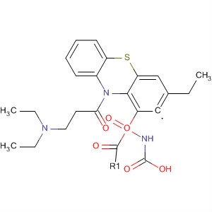 Molecular Structure of 105612-73-5 (Carbamic acid,
[10-[3-(diethylamino)-1-oxopropyl]-10H-phenothiazin-2-yl]-, ethyl ester,
S-oxide)