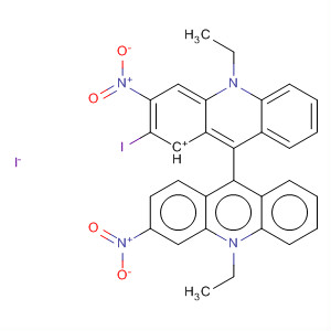 Molecular Structure of 106396-23-0 (9,9'-Biacridinium, 10,10'-diethyl-3,3'-dinitro-, diiodide)