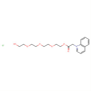 Molecular Structure of 106827-33-2 (Quinolinium, 1-(14-hydroxy-2-oxo-3,6,9,12-tetraoxatetradec-1-yl)-,
chloride)