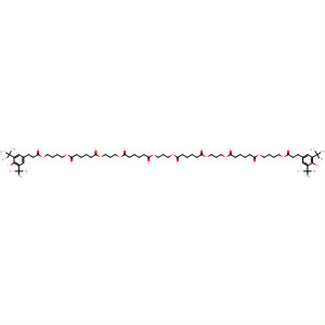 Molecular Structure of 106871-34-5 (7,11,18,22,29,33-Hexaoxanonatriacontanedioic acid,
6,12,17,23,28,34-hexaoxo-,
bis[4-[3-[3,5-bis(1,1-dimethylethyl)-4-hydroxyphenyl]-1-oxopropoxy]butyl
] ester)