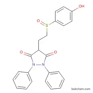 Molecular Structure of 106970-64-3 (3,5-Pyrazolidinedione,
4-[2-[(4-hydroxyphenyl)sulfinyl]ethyl]-1,2-diphenyl-)
