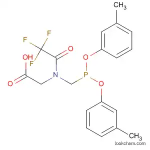 Molecular Structure of 106984-81-0 (Glycine, N-[[bis(3-methylphenoxy)phosphinyl]methyl]-N-(trifluoroacetyl)-)