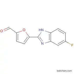 Molecular Structure of 106996-79-6 (2-Furancarboxaldehyde, 5-(5-fluoro-1H-benzimidazol-2-yl)-)