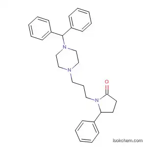 Molecular Structure of 109757-87-1 (2-Pyrrolidinone, 1-[3-[4-(diphenylmethyl)-1-piperazinyl]propyl]-5-phenyl-)