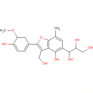 Molecular Structure of 109792-63-4 (1,2,3-Propanetriol,
1-[2,3-dihydro-2-(4-hydroxy-3-methoxyphenyl)-3-(hydroxymethyl)-7-meth
oxy-5-benzofuranyl]-)