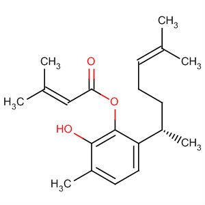 Molecular Structure of 110201-91-7 (2-Butenoic acid, 3-methyl-,
6-(1,5-dimethyl-4-hexenyl)-2-hydroxy-3-methylphenyl ester, (S)-)