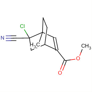 Molecular Structure of 110202-27-2 (Bicyclo[2.2.2]oct-2-ene-2-carboxylic acid, 5-chloro-5-cyano-4-methyl-,
methyl ester)