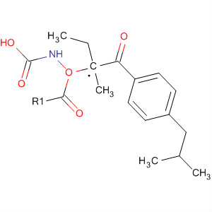 Molecular Structure of 110298-46-9 (Carbamic acid, [1-methyl-2-[4-(2-methylpropyl)phenyl]-2-oxoethyl]-,
ethyl ester)