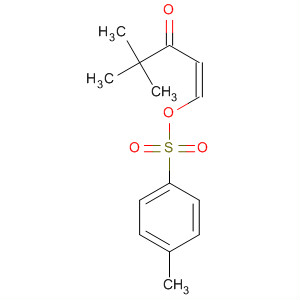 Molecular Structure of 110426-95-4 (1-Penten-3-one, 4,4-dimethyl-1-[[(4-methylphenyl)sulfonyl]oxy]-, (Z)-)