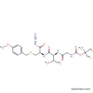 Molecular Structure of 110434-03-2 (L-Cysteinyl azide,
N-[N-[N-[(1,1-dimethylethoxy)carbonyl]glycyl]-L-valyl]-S-[(4-methoxyphen
yl)methyl]-)