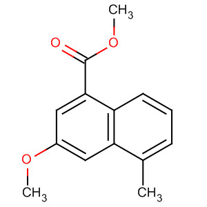 Molecular Structure of 110450-53-8 (1-Naphthalenecarboxylic acid, 3-methoxy-5-methyl-, methyl ester)