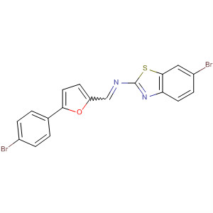 Molecular Structure of 110730-24-0 (2-Benzothiazolamine,
6-bromo-N-[[5-(4-bromophenyl)-2-furanyl]methylene]-)